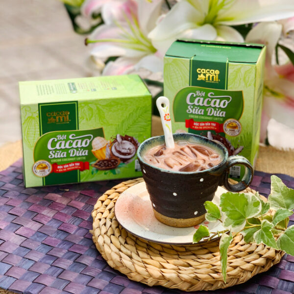 Cacao Sữa Dừa Tự Nhiên CacaoMi Vị Ngọt Dịu Thơm Ngon Đậm Đà Ca Cao Thượng Hạng Hộp 10 gói - Hình ảnh 5