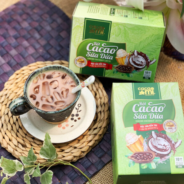 Cacao Sữa Dừa Tự Nhiên CacaoMi Vị Ngọt Dịu Thơm Ngon Đậm Đà Ca Cao Thượng Hạng Hộp 10 gói - Hình ảnh 3