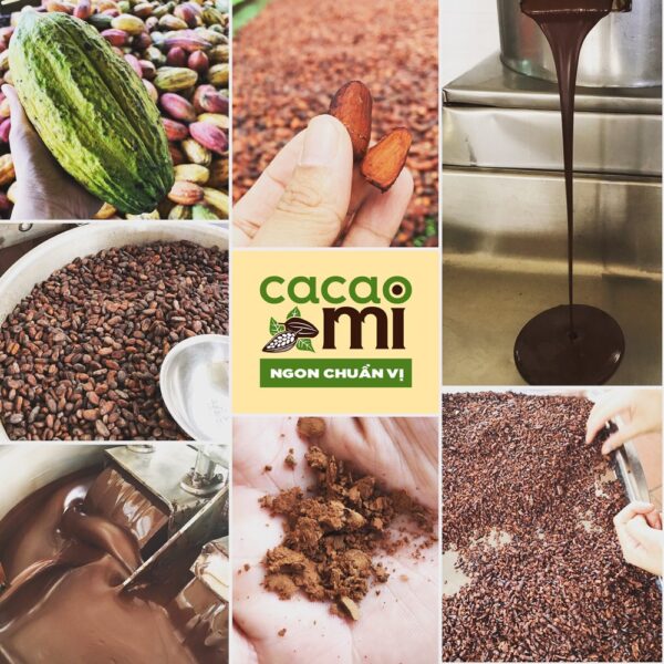 Combo CacaoMi Cacao Nguyên Chất Gu Đậm Vị và Cacao Sữa Hoà Tan  gói 250g - Hình ảnh 2