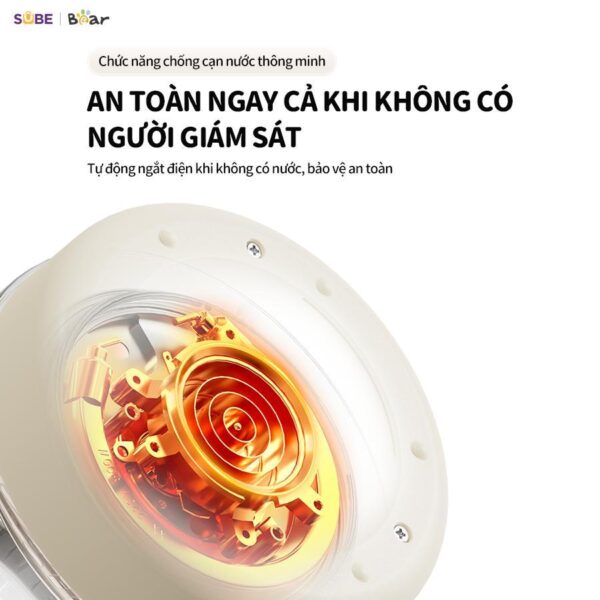 Máy Đun Nước Và Hâm Nước Pha Sữa BEAR Máy Hâm Sữa Dung Tích 1.3L Giữ Nhiệt Ổn Định WW-4H12W - Hình ảnh 5
