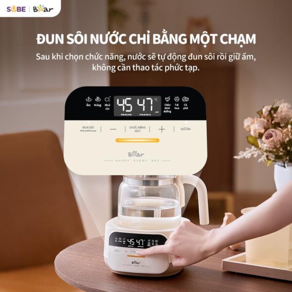 Máy Đun Nước Và Hâm Nước Pha Sữa BEAR Máy Hâm Sữa Dung Tích 1.3L Giữ Nhiệt Ổn Định WW-4H12W - Hình ảnh 8