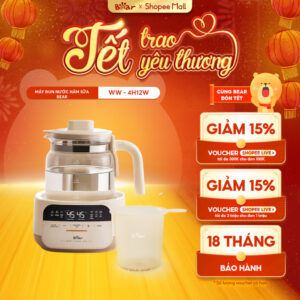 Máy Đun Nước Và Hâm Nước Pha Sữa BEAR Máy Hâm Sữa Dung Tích 1.3L